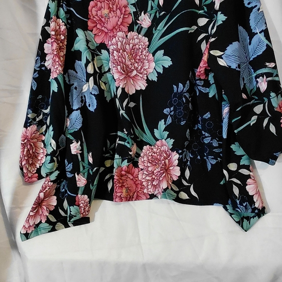 MOA USA Floral Teddy Jacket - Black, Pink, Blue - Picture 11 of 12
